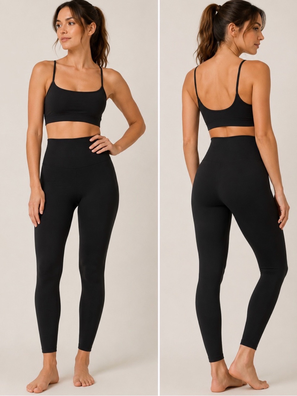 SPANX Black High-Waist Seamless Leggings